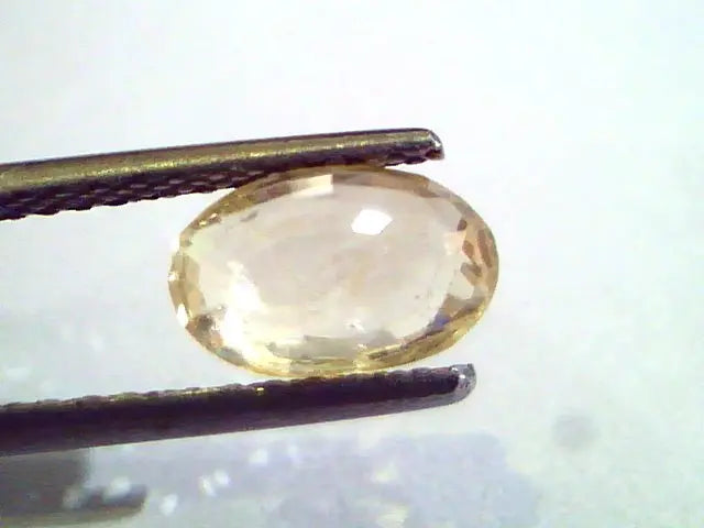 1.90 Ct Unheated Untreated Natural Ceylon Yellow Sapphire Pukhraj
