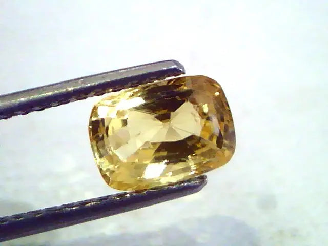 2.43 Ct Unheated Untreated Natural Ceylon Yellow Sapphire AAAAA