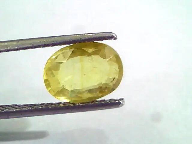 4 to 5.5 Ct Natural Yellow Sapphire Pukhraj Jupiter Gemstone (Heated)