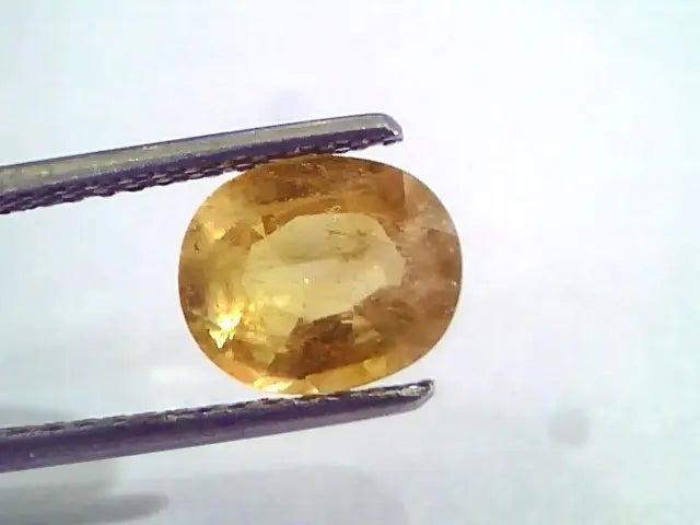 4 to 5.5 Ct Natural Yellow Sapphire Pukhraj Jupiter Gemstone (Heated)