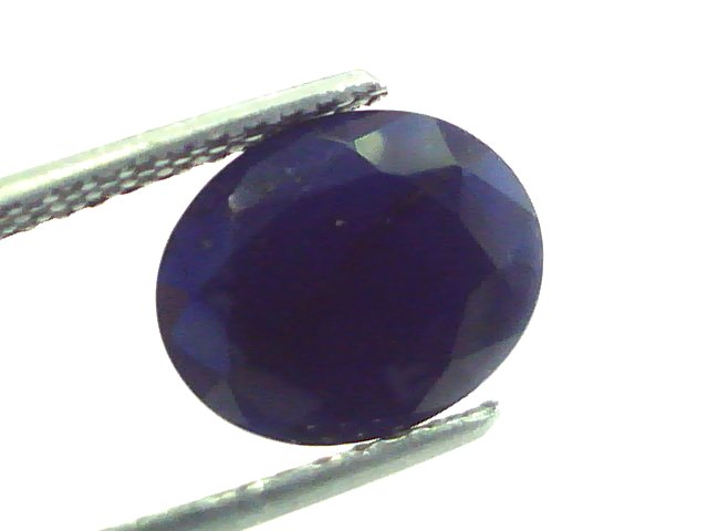 7 Ct 7.7 Ratti Natural Dark Bangkok Blue Sapphire Gemstone Heated