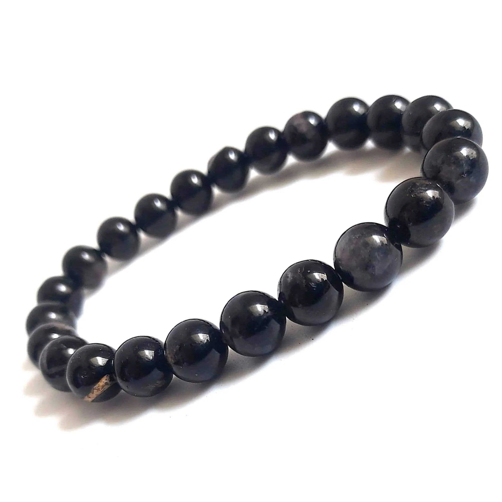 Natural Black Tourmaline Bracelet - Original Black Tourmaline Gemstone Bracelet for Protection & Grounding