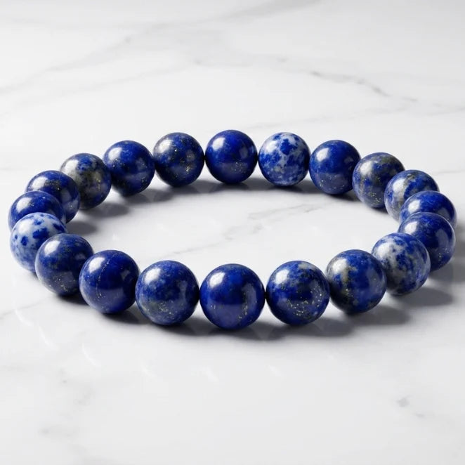 Natural Lapis Lazuli Bracelet - Original Blue Lapis Gemstone Bracelet for Wisdom & Truth