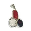 Multistone Silver/Gold Pendant Design 1