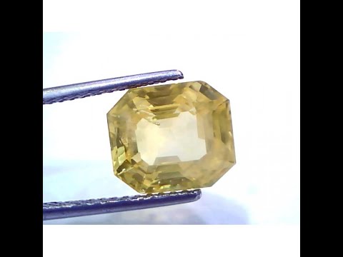 7.15 Ct GII Certified Unheated Untreated Natural Ceylon Yellow Sapphire