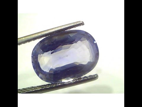 6.32 Karat IGI zertifizierter unbehandelter naturbelassener Ceylon Blauer Saphir