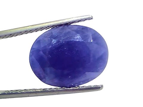 8.29 Ct Certified Unheated Untreated African Blue Sapphire Neelam Stone