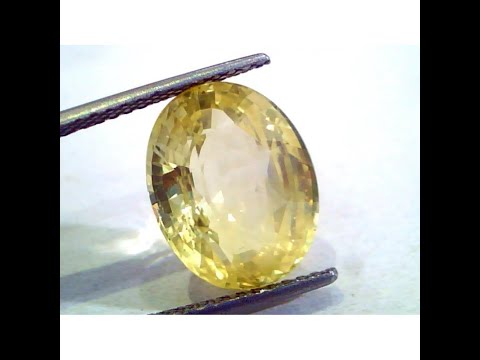 Huge 10.49 Ct Unheated Untreated Natural Ceylon Yellow Sapphire AAA