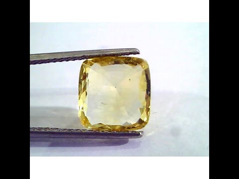 6.04 Ct Unheated Untreated Natural Ceylon Yellow Sapphire Gemstone