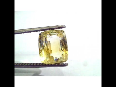7.25 Ct Unheated Untreated Natural Ceylon Yellow Sapphire Gemstone