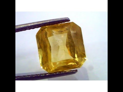 Huge 10.07 Ct Unheated Untreated Natural Ceylon Yellow Sapphire