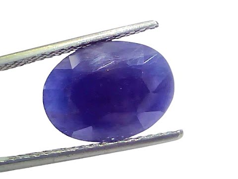 7.60 Ct Certified Unheated Untreated African Blue Sapphire Neelam Stone