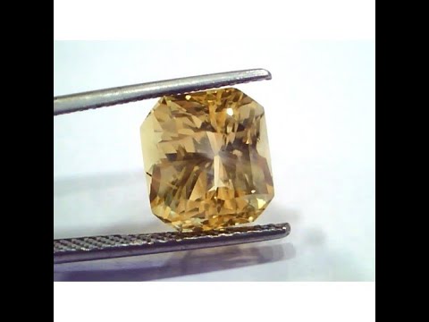 8.22 Ct Unheated Untreated Natural Ceylon Yellow Sapphire AAAAA