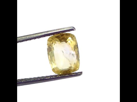 3.50 Ct IGI Certified Unheated Untreated Natural Ceylon Yellow Sapphire
