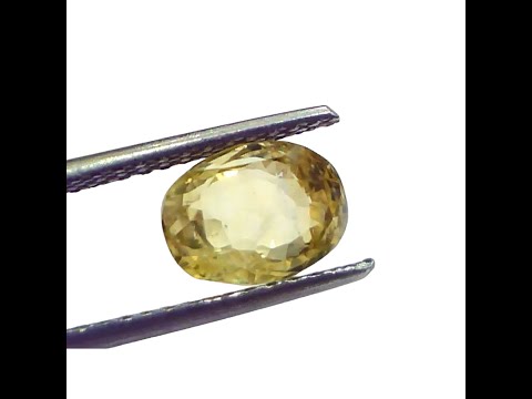3.63 Ct GII Certified Unheated Untreated Natural Ceylon Yellow Sapphire