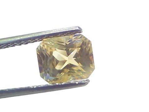 3.58 Ct GII Certified Unheated Untreated Natural Ceylon Yellow Sapphire AAA