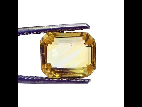 5.28 Ct IGI Certified Unheated Untreated Natural Ceylon Yellow Sapphire AAA