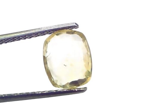 2.98 Ct Certified Unheated Untreated Natural Ceylon Yellow Sapphire