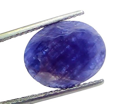 7.50 Ct Certified Unheated Untreated African Blue Sapphire Neelam Stone