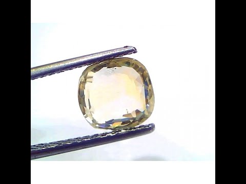 4.06 Ct GII Certified Unheated Untreated Natural Ceylon Yellow Sapphire