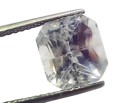 9.29 Ct GII Certified Unheated Untreated Natural Ceylon White Sapphire AA