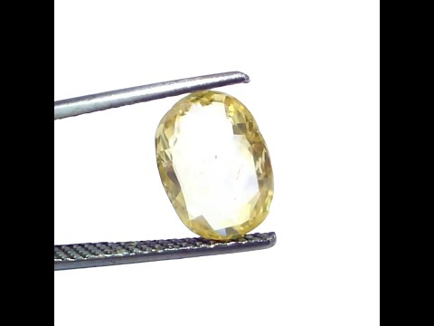 3.97 Ct GII Certified Unheated Untreated Natural Ceylon Yellow Sapphire