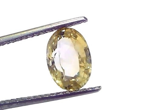 3.63 Ct IGI Certified Unheated Untreated Natural Ceylon Yellow Sapphire