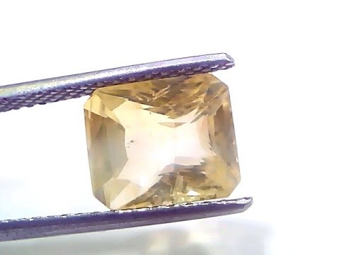 5.05 Ct IGI Certified Unheated Untreated Natural Ceylon Yellow Sapphire