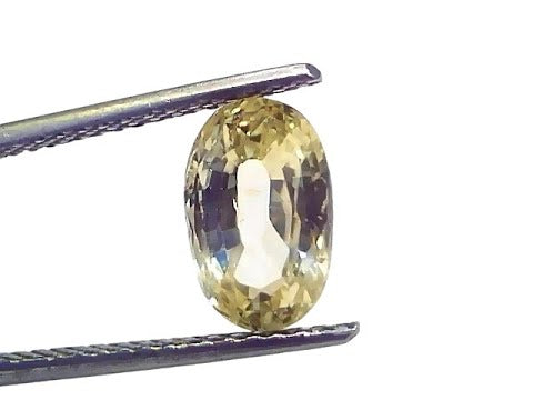 3.53 Ct IGI Certified Unheated Untreated Natural Ceylon Yellow Sapphire
