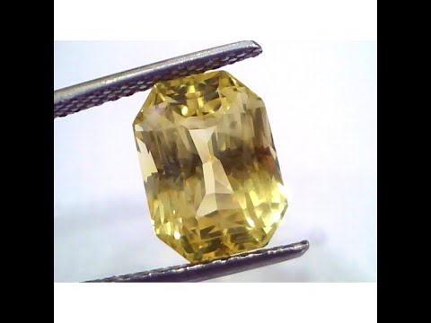 8.28 Ct IGI Certified Unheated Untreated Natural Ceylon Yellow Sapphire
