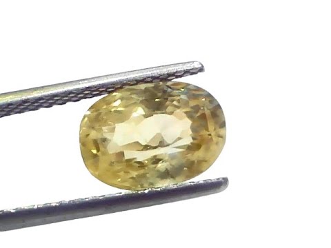 4.13 Ct IGI Certified Unheated Untreated Natural Ceylon Yellow Sapphire
