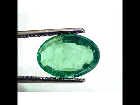 3.49 Ct GII Certified Untreated Natural Zambian Emerald Gemstone Panna AA