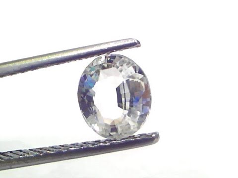 2.55 Ct Certified Unheated Untreated Natural Ceylon White Sapphire