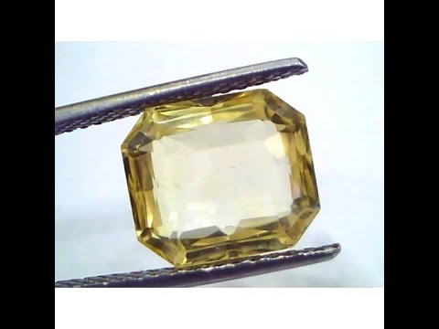 8.50 Ct GII Certified Unheated Untreated Natural Ceylon Yellow Sapphire