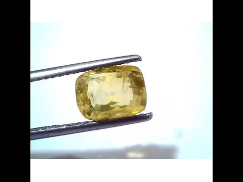 4.09 Ct GII Certified Unheated Untreated Natural Ceylon Yellow Sapphire