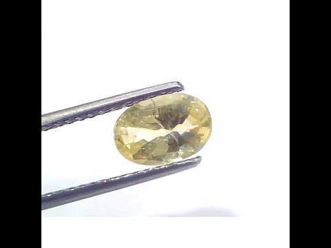 2.08 Ct Certified Unheated Untreated Natural Ceylon Yellow Sapphire