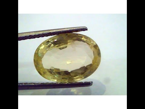 9.67 Ct Unheated Untreated Natural Ceylon Yellow Sapphire Pukhraj
