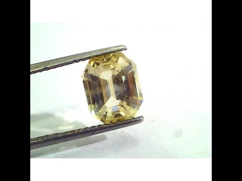 6.57 Ct Unheated Untreated Natural Ceylon Yellow Sapphire Gemstone