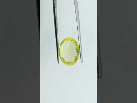 9.08 Ct Unheated Untreated Natural Ceylon Yellow Sapphire/Pukhraj