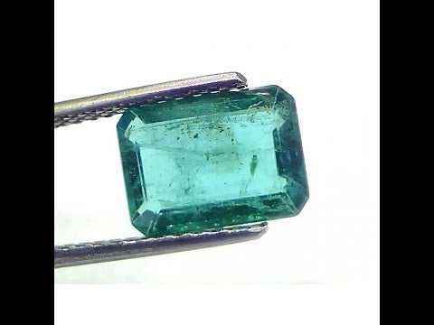 3.13 Ct GII Certified Untreated Natural Zambian Emerald Gemstones