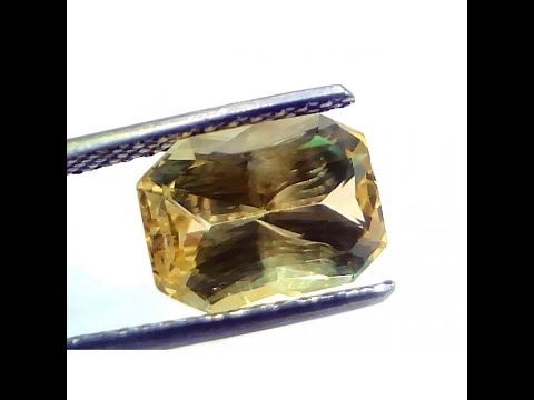 5.51 Ct IGI Certified Unheated Untreated Natural Ceylon Yellow Sapphire AAAA