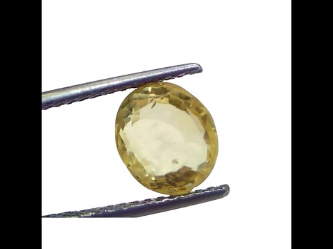 4.10 Karat IGI-zertifizierter, unbehandelter, natürlicher Ceylon-Gelb-Saphir