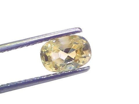 2.10 Ct GII Certified Unheated Untreated Natural Ceylon Yellow Sapphire