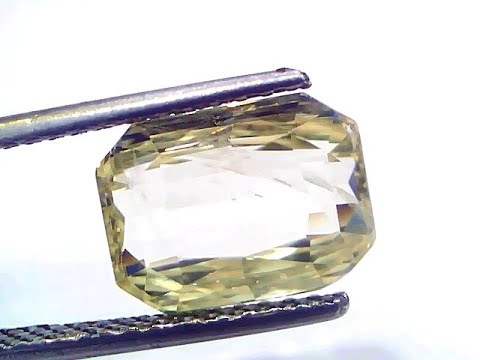 6.56 Ct GII Certified Unheated Untreated Natural Ceylon Yellow Sapphire