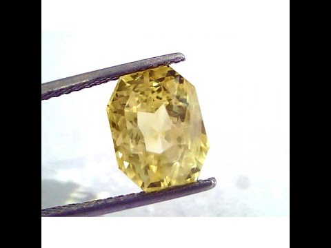 7.77 Ct IGI Certified Unheated Untreated Natural Ceylon Yellow Sapphire