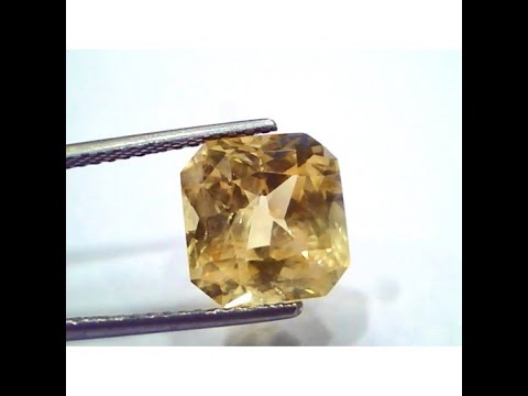 8.08 Ct Unheated Untreated Natural Ceylon Yellow Sapphire AAAAA