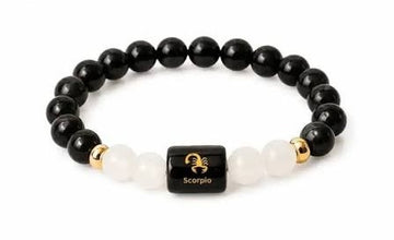 Natural Sphatik & Black Obsidian Bracelet for Scorpio (Vrushik Rashi) - Protection & Intensity Bracelet
