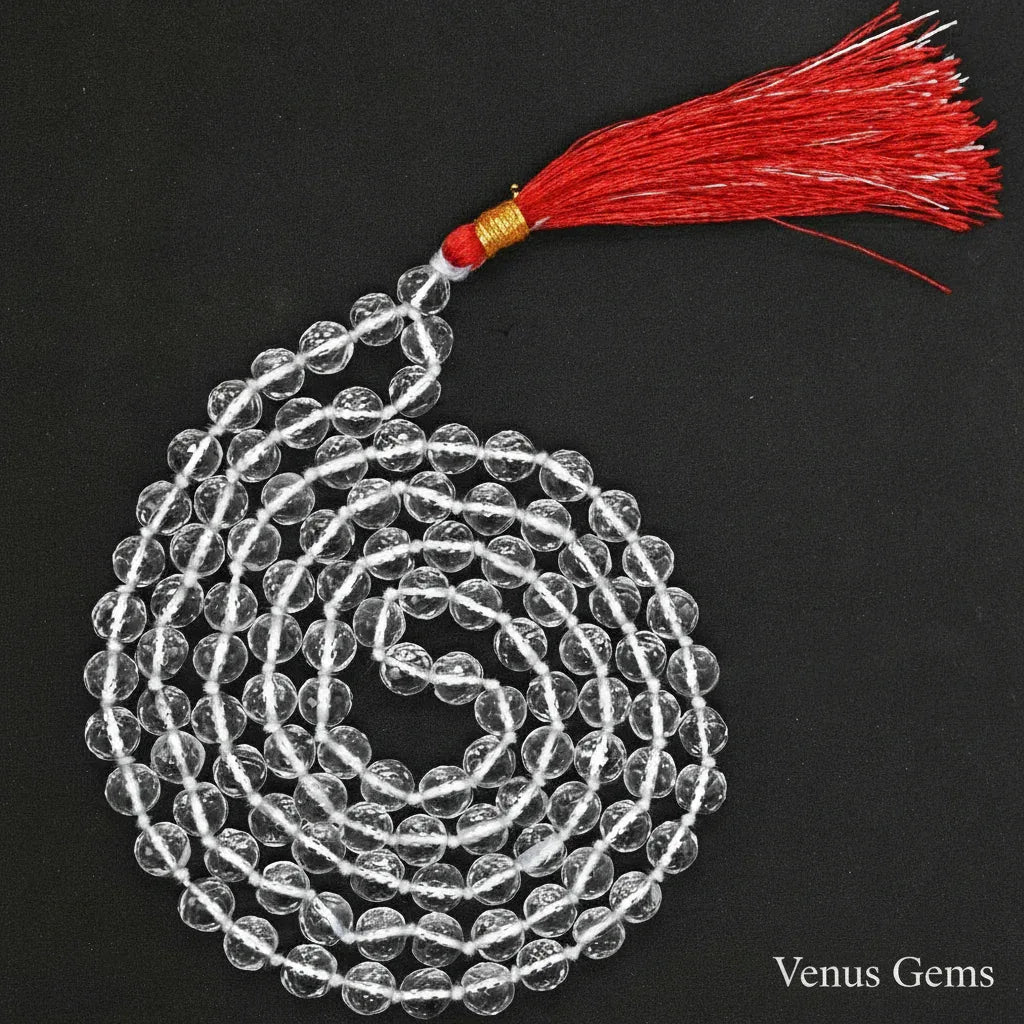 Sphatik Mala 108 Beads Original - Venus Gems